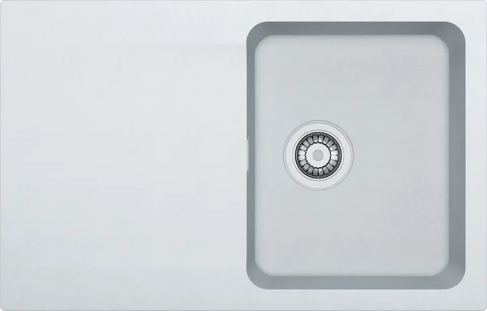 Franke Orion - Tektonit mosogató OID 611-78, 780x500 mm, fehér 114.0288.585 Expressz kézbesítés