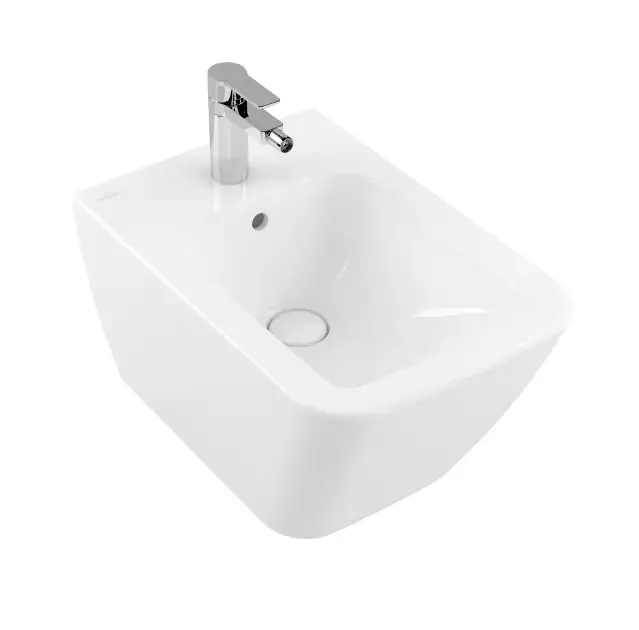 Nézd meg most Villeroy & Boch Finion - Függő bidé túlfolyóval, 375x560 mm, CeramicPlus, Stone White 446500RW