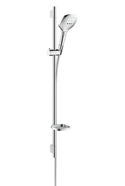 Végkiárusítás Hansgrohe Raindance Select E - Zuhanyszett 120, 3 fúvóka, fehér/króm 26621400