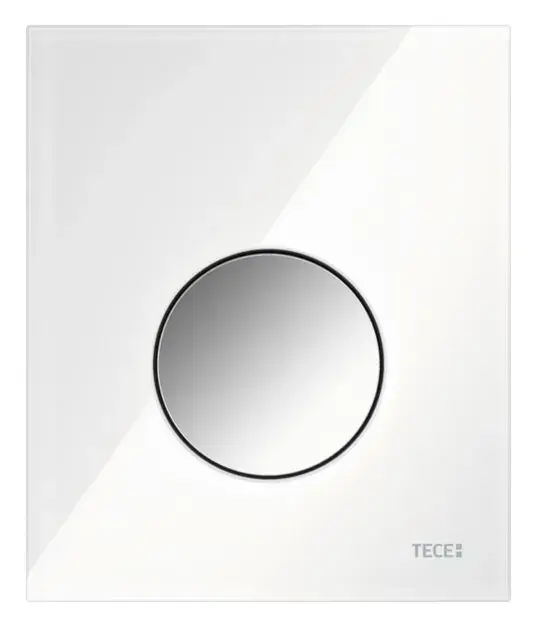 Tece TECEloop - Vizelettartály öblítésvezérlő, fehér üveg/fényes króm 9242660 Újdonság