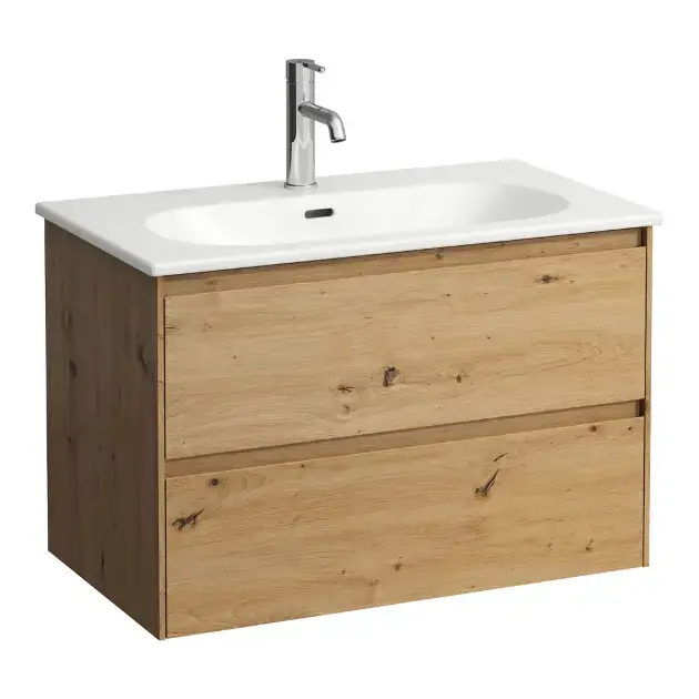Laufen Lani for Lua - Szekrény mosdókagylóval, 51x77x44 cm, 2 fiókos, tölgyfa H8600872671041 Végkiárusítás