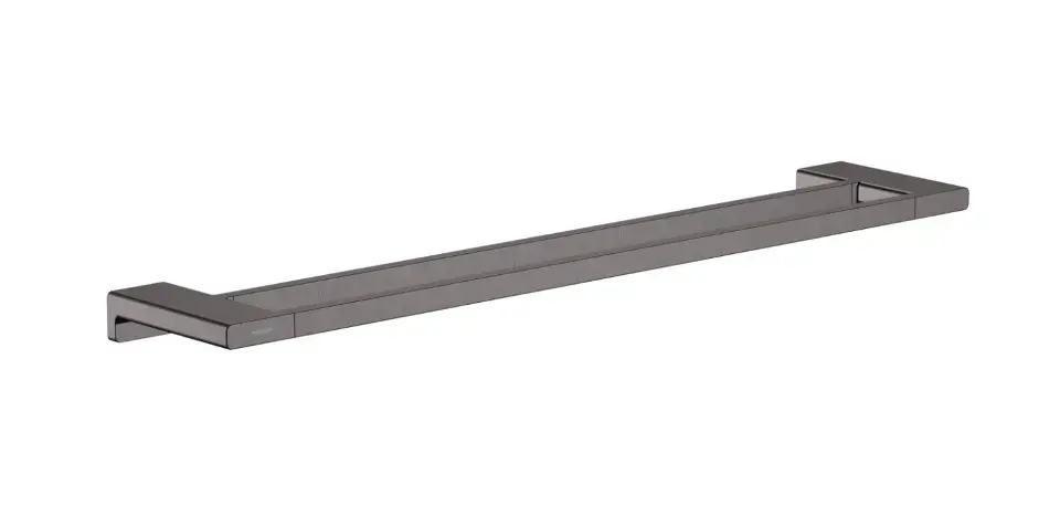 Hansgrohe AddStoris - Dupla törülközőtartó, hossza 650 mm, csiszolt fekete króm 41743340 Legnépszerűbb