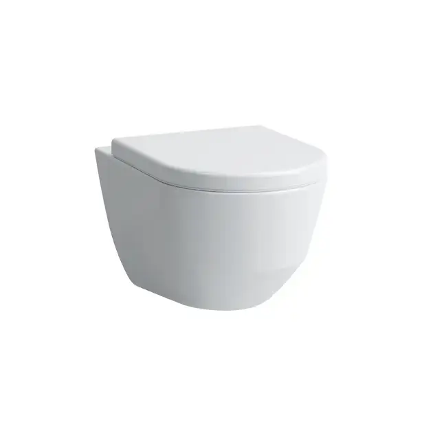 Laufen Pro - Falra szerelhető WC Compact, 490x360 mm, perem nélküli, LCC-vel, fehér színű H8209654000001 Vedd meg online