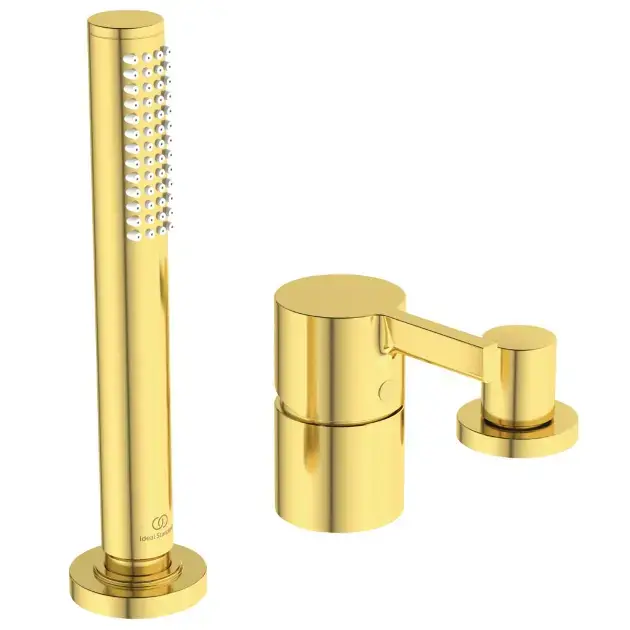 Ideal Standard Joy - Kád peremkeverő, 3 lyukú beépítés, Brushed Gold BC788A2 Outlet