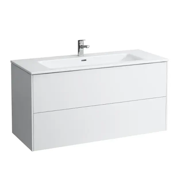 Biztonságos vásárlás Laufen Pro S - Szekrény mosdókagylóval, 1200x610x500 mm, 2 fiókos, fényes fehér színű H8649632611041