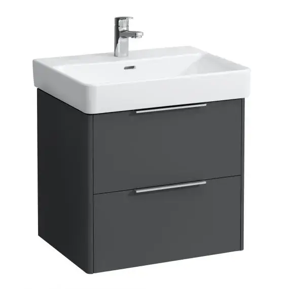 Olcsóbb Laufen Base - Mosdószekrény, 52x57x44 cm, 2 fiókos, szürke H4022321102661
