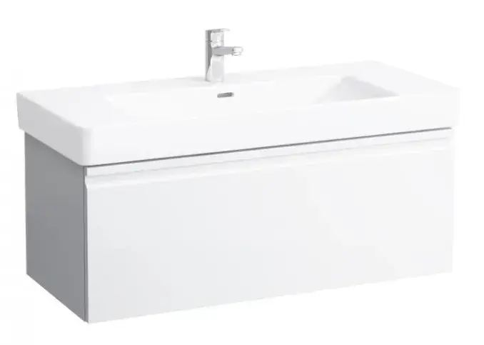 Laufen Pro S - Mosdószekrény, 1010x450x390 mm, 1 fiókos, matt fehér H4835520964631 Végkiárusítás